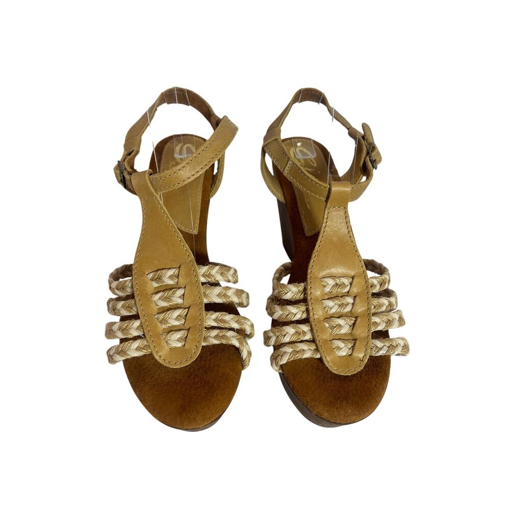Sbecca Strappy leather platform wedge sandals  woman’s 41 euro / 10- 10 1/2 us